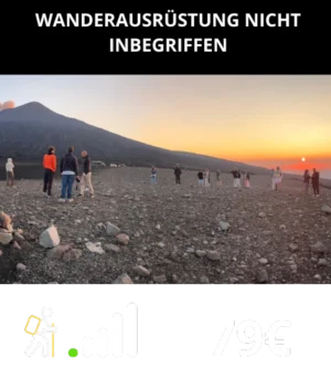 Sonnenuntergang auf dem Ätna in Höhe von 3000