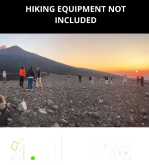 Sunset on Etna at altitude 3000